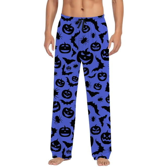 Men's Casual Pants Halloween Sleep Pants With Drawstring Waist And Side Pockets Comfortable Relaxed Fit Soft Breathable Fabric