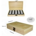 thumbnail image 1 of Coin Storage Wooden Box Adjustable 50 Coin Storage Tool Round Coin Storage Wooden Box  Coin Collection Tool, 1 of 8