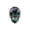 A005- Black (H), variant on Mask Silver Metallic Skull Mask 10 X 6 Inch Adult Halloween Mask for Halloween Party Haunted House Events