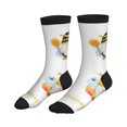 thumbnail image 4 of Crew Socks for Women Men, Gnomes Honey Bee  Moisture Running Athletic Football Striped Socks Cushion Tube Socks, 4 of 7