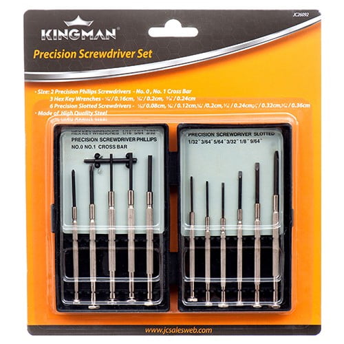 10 Precision Phillips & Slotted Screwdrivers Watchmakers Craft Hobby RepairTools 