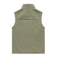 thumbnail image 3 of Men's Utility Vest Casual Zipper Outdoor Quick Drying Photography Fishing Vests Lightweight Work Safari Vest Jacket with Multi Pockets, 3 of 3