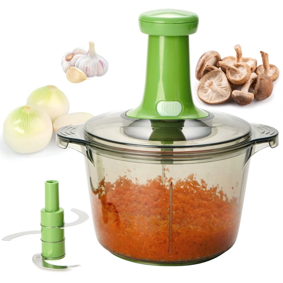 Brieftons Express - Picadora manual de alimentos para picar verduras, frutas, hierbas, cebolla de ajo para salsa, ensalada, pesto, guacamole, ensalada de col, cocina india