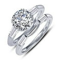 thumbnail image 3 of Lafonn Classic Sterling Silver Platinum Plated Lassire Simulated Diamond Ring (2.17 CTTW), 3 of 5
