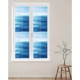 thumbnail image 2 of Window Privacy Film Blue Coastal Wave Stained Glass Window Film Decorative Sun Block Window Cover Summer Nautical Oil Painting Ocean Window Clings Static Adhesive Sticker for Bathroom 29.5"x118", 2 of 7