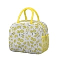 thumbnail image 1 of Modern Lemon Print Lunch Bag – Fresh Yellow Fruit Pattern, Portable Insulated Cooler Tote for School, 1 of 1