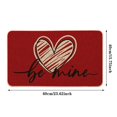 thumbnail image 4 of Valentine's Day Red Heart Bow Doormat Scalloped Edge Heart Welcome Door Mat 23 x 16 Inch Cute Flowers Artificial Coir Non Entrance Rugs for Indoor Outdoor Kitchen Decor, 4 of 5