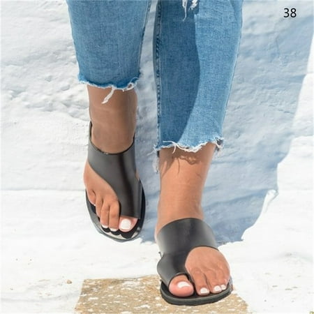 

Women Flat Sandals Open Toe Simple Breathable Casual Female Slippers for Summer Accessories Comfortable Women Summer Casual Flat Open Toe Simple Breathable Sandals Shoes 38