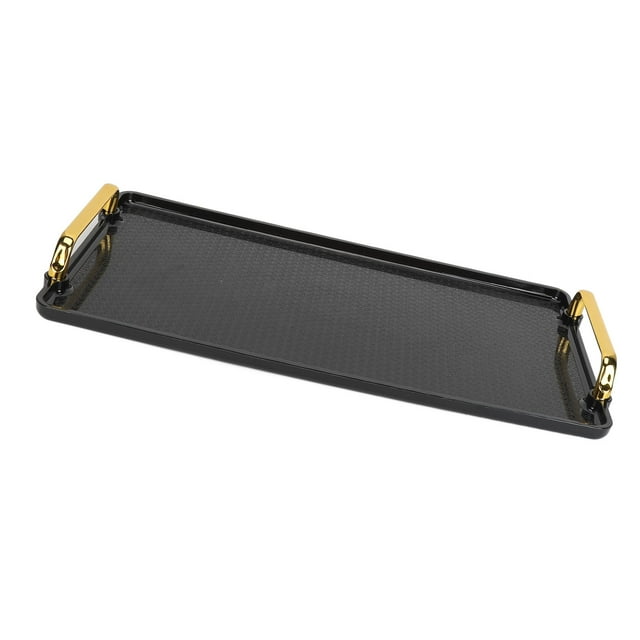 Plateau de Service Rectangulaire en Plastique, Plateau de Table Basse à Double Poignée, Plateau Ergonomique Multifonctionnel pour Afficher des Produits de Beauté, pour Cadeaux, Mariages et Décoration Intérieure