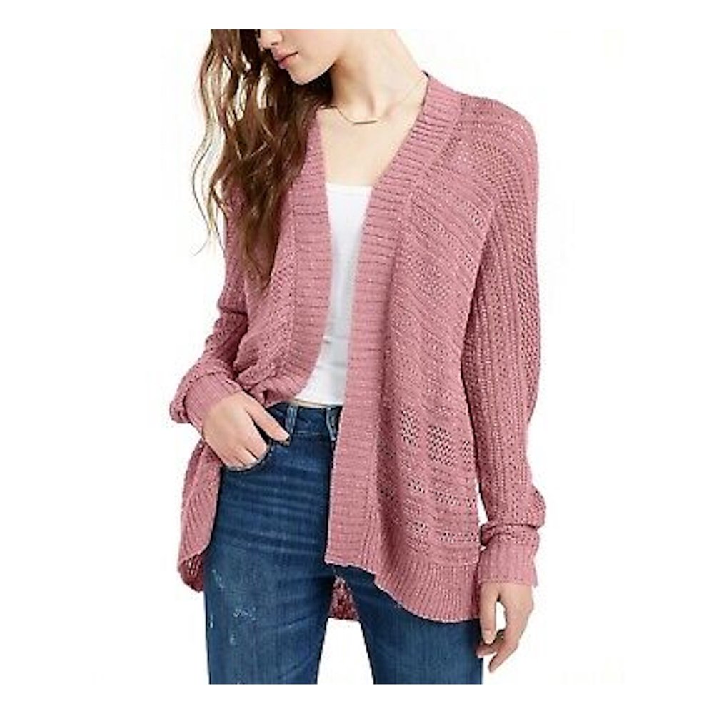 Hippie Rose - HIPPIE ROSE Womens Purple Solid Open Cardigan Sweater ...