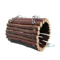 thumbnail image 2 of Whigetiy Pet Small Animal Wooden Tunnel Guinea Pig Hideout for Play Tube Toys for Dwarf Rabbits Hideaway Bedding for Chinchilla, 2 of 9