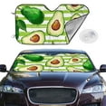 thumbnail image 2 of Daiia Avocado Green Striped Windshield Sun Shade for Car SUV Truck (Medium ), Car Sun Shade Windshield, Car Shades for Front Windows, Sunshade for Car Windshield, 2 of 7