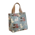 thumbnail image 4 of Bolso de lona reutilizable con asas, ideal para ir de compras, la oficina o para mujeres y mamás. Gatos verdes, 4 of 9