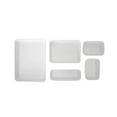 thumbnail image 4 of Decorative Plastic Desk Drawer Organizer Tray, White Smoke (Set of 5) Open Home Storage Bins Organizer Baskets, for Organizing Closet Shelves Drawer Shelf - Ribbed Collection, 4 of 7