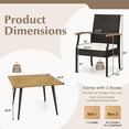 thumbnail image 3 of Gymax 5PCS Patio PE Wicker Dining Set Table and Chairs w/ Cushions 1.9'' Umbrella Hole, 3 of 6