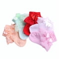 thumbnail image 3 of Gymnture winter 2 Pairs Baby Socks Lace Socks Keep Warm Breathable Bow-knot Stockings (White + Pink Size M Fit for 1-2 Years Old), 3 of 10