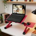 thumbnail image 1 of Bureau Portable pour Ordinateur Portable Support de Cahier Table Plateau avec Porte-Souris Canapé-Lit, 1 of 7
