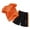 Orange, variant on Size 7-14 Years Boys Summer Outfits Set Kids Quick Dry Athletic Short Sets 2 Piece Sports Sets with Short Sleeve Top T-Shirt & Shorts
