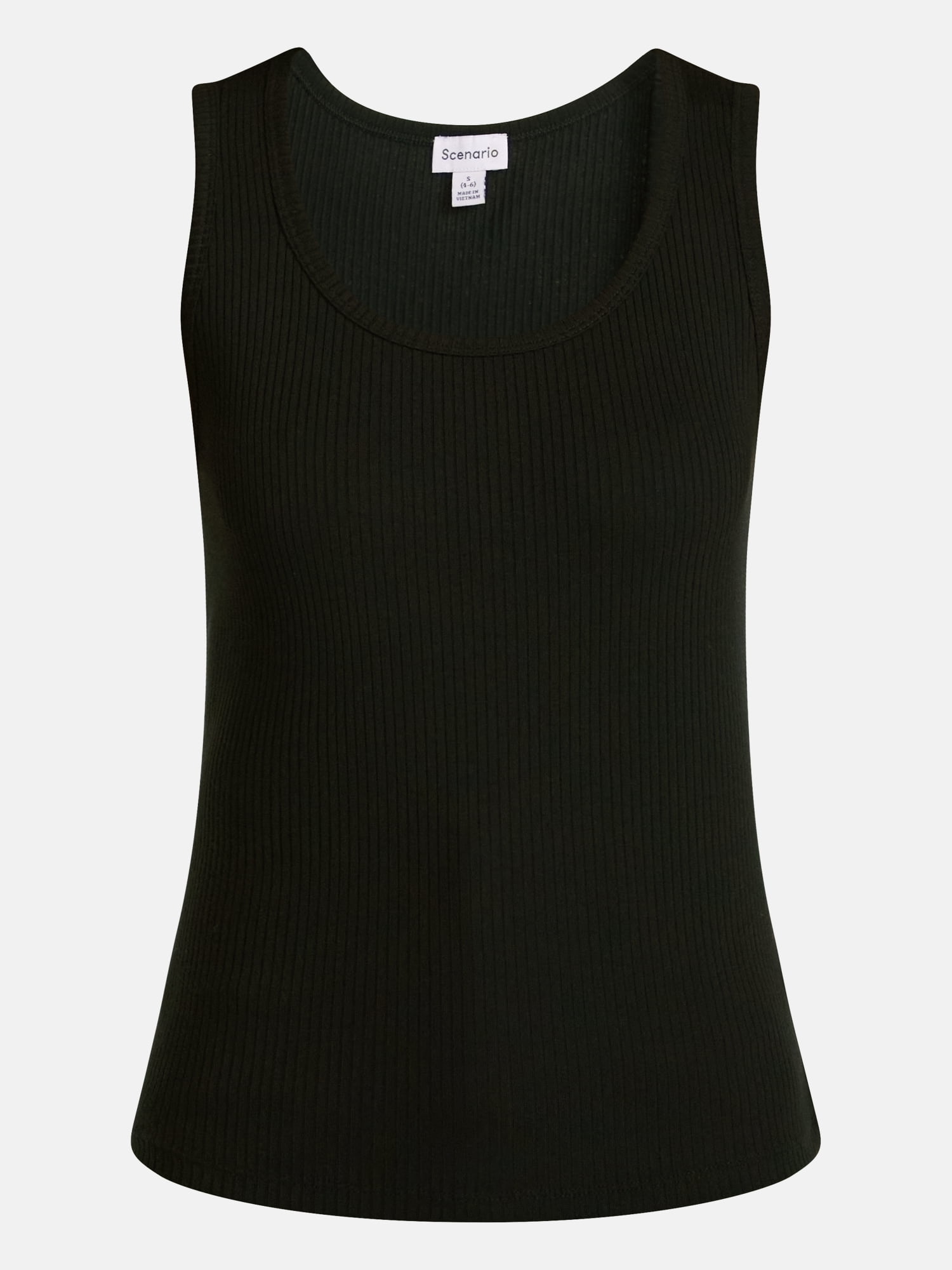 Scenario Women's Wide Ribbed Tank Top, Sizes XS-XXXL