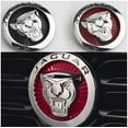 thumbnail image 3 of Jaguar XF Front Center Grille Emblem 3.38inch Car Trunk Emblem Leopard Jaguar Panther Fender Decal (Front Emblem Chrome Red), 3 of 3
