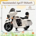 thumbnail image 2 of Eastvita 6V Kids Ride-On Dirt Bike Motorcycle, Music, Headlight, For Toddlers 1-4, Off-White, 2 of 9