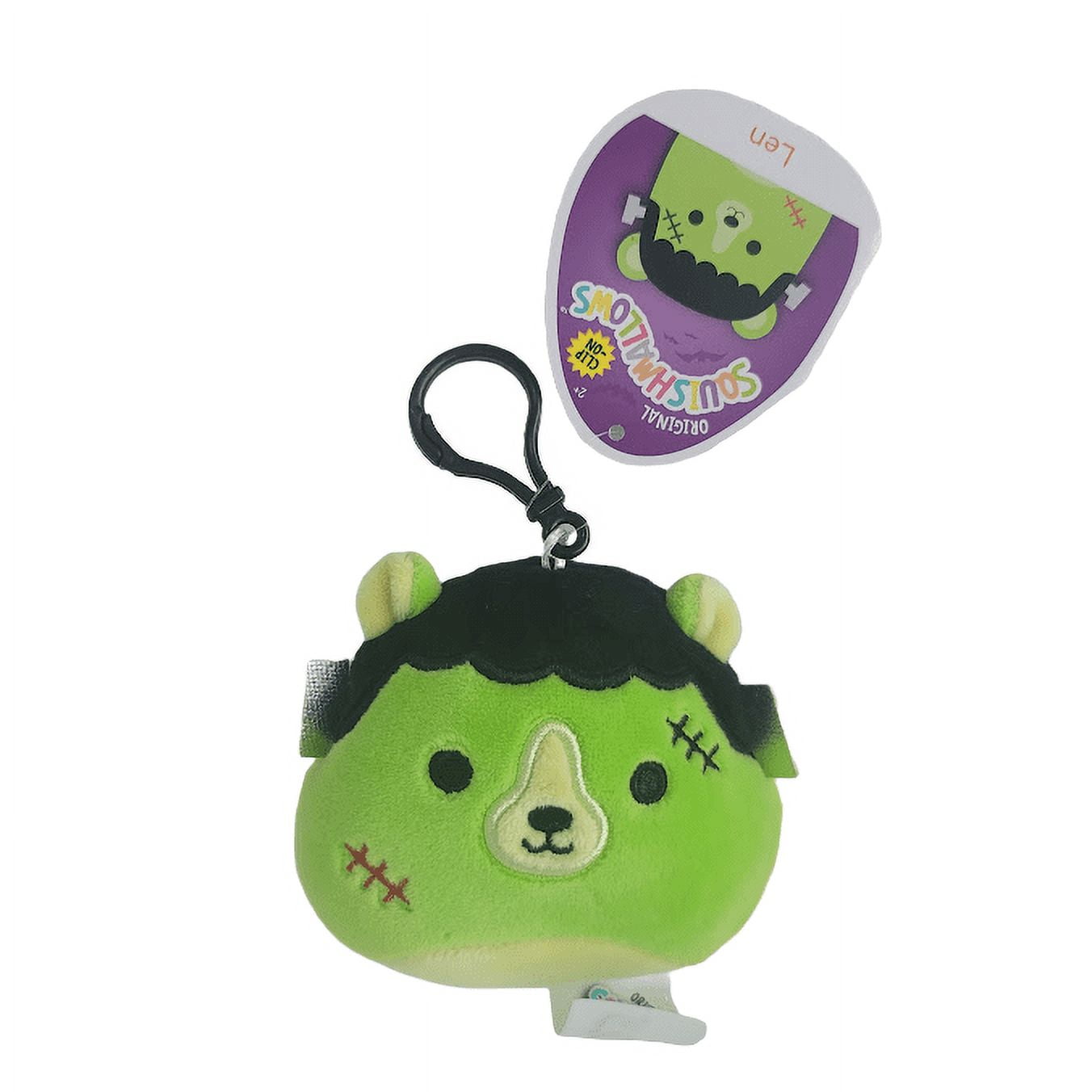 Squishmallows Official Kellytoys Plush 3.5 Inch Len the Frankenstein Bear  Clip-On Halloween Ultimate Soft Stuffed Toy