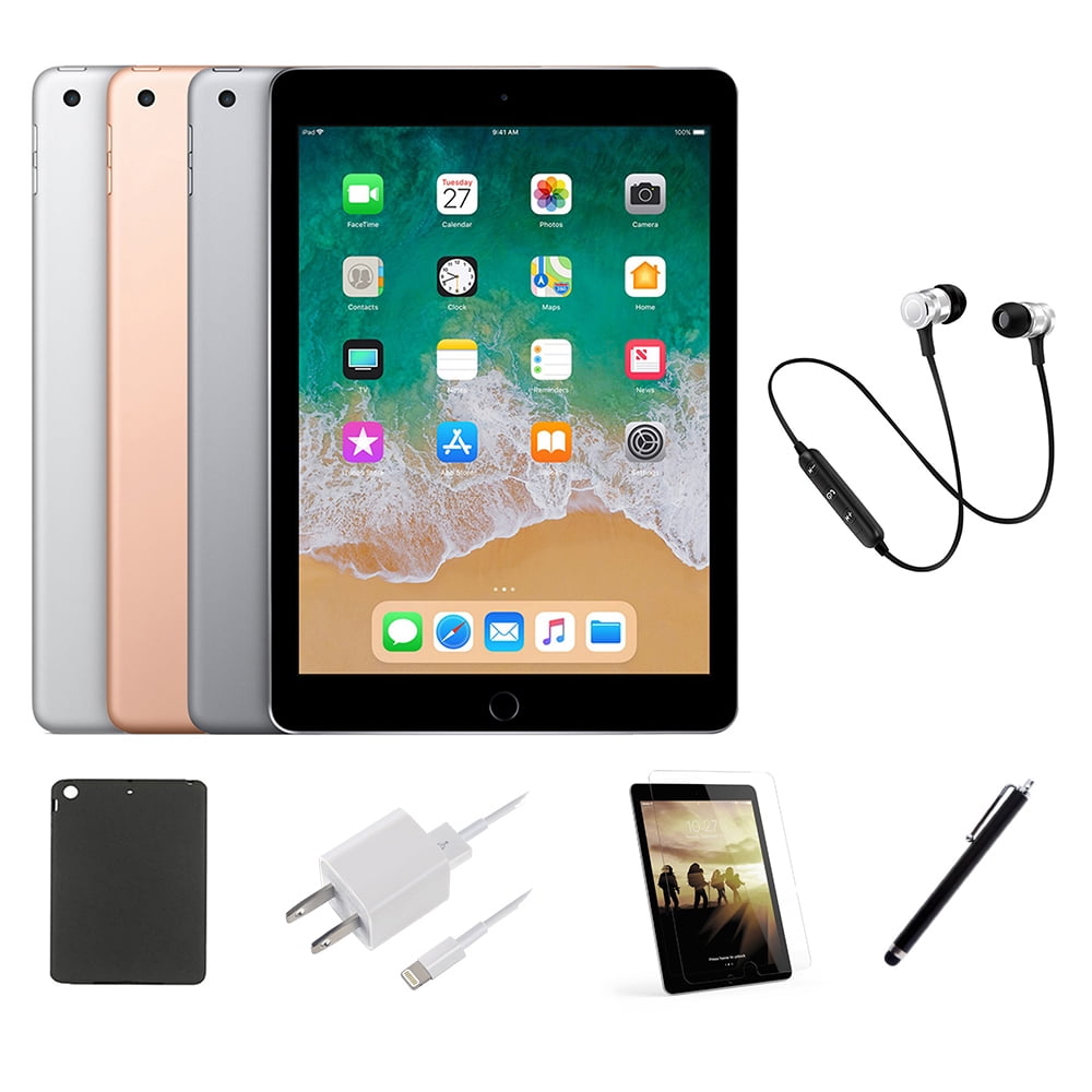 Restored Apple 9.7inch Retina iPad 6 WiFi Only 32GB Bundle