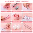 thumbnail image 3 of Juego de accesorios de escritorio SKYDUE Pink, 10 piezas con soporte giratorio para bolígrafos, 3 of 9