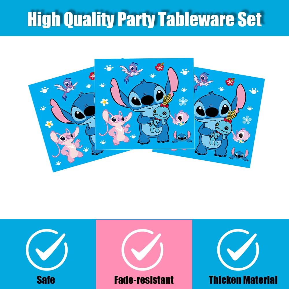 Lilo and Stitch Birthday Party Luncheon Napkins 10pc, Party Supplies – Party  Mania USA