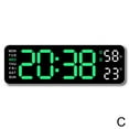 thumbnail image 4 of SharkTRUE 1 Pcs Blue Light Digital LED Large Display Wall Desk Alarm Clock with Calendar Temperature Date for Living Room, 4 of 8