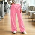 thumbnail image 2 of Aezemi Women Straight Leg Workout Sweatpants with 3 Pockets Loose Fit Comfy Soft Elastic Waist Drawstring Outerwear Womens Baggy Fashion Sports Gym Running Sweatpants S, 2 of 7