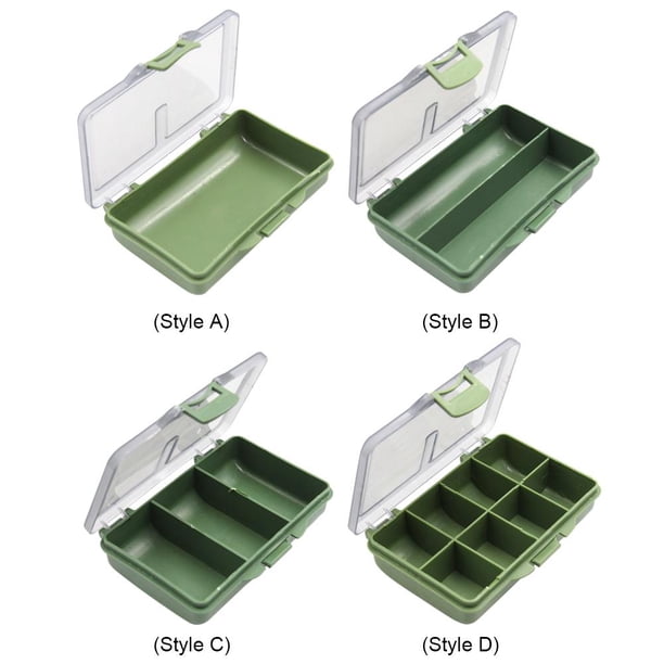 Caja de cebo para aparejos de pesca, equipo de contenedor de cebo para señuelos de peces (2 rejillas)