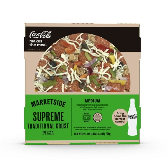 Marketside Supreme Pizza, Traditional Crust, Marinara Sauce, Medium, 12 inch (Fresh)