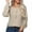 Beige Crewneck Sweaters Clearance, variant on Long Sleeve Sweaters for Women with Buttons Up,Soft Cable Knit Crewneck Shirts,Fall Winter Tunic Blouse