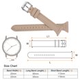thumbnail image 2 of Genuine Leather Watch Band 22mm Quick Release Elegant Top Grain Replacement Strap Cream/Silver Tone, 2 of 6
