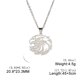 thumbnail image 1 of Cazador Stainless Steel Animal Eagle Pendant Necklace for Women Men Jewelry Gold Color Couple Necklace Birthday Mother Day Gift45-50cm Gao Jinjia LED, 1 of 2