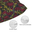 thumbnail image 3 of Fotbe Burgundy Peony Flowers Funda de Almohada Decorativa Estilo Occidental, Lujo en Algodón, Fundas para Almohadas King, Cojín Estampado para Decoración del Hogar-20"x30", 3 of 6
