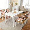 thumbnail image 2 of TSOVTHRID Strawberry Daisy Heart Patchwork Print Quilted Dining Chair Seat Covers Stretchable Soft Chair Cushion Cover Removable Universal Seat Slipcovers with Elastic Band, Set of 1, 2 of 7