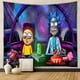 thumbnail image 4 of Tapiz para el hogar Tapiz bohemio Decoración de la habitación Tapiz floral colgante de ladrillos y Morty, 4 of 6