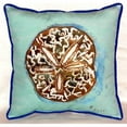 thumbnail image 4 of Betsy Drake HJ605C Sand Dollar - Teal Indoor & Outdoor Throw Pillow- 18 x 18 in., 4 of 4