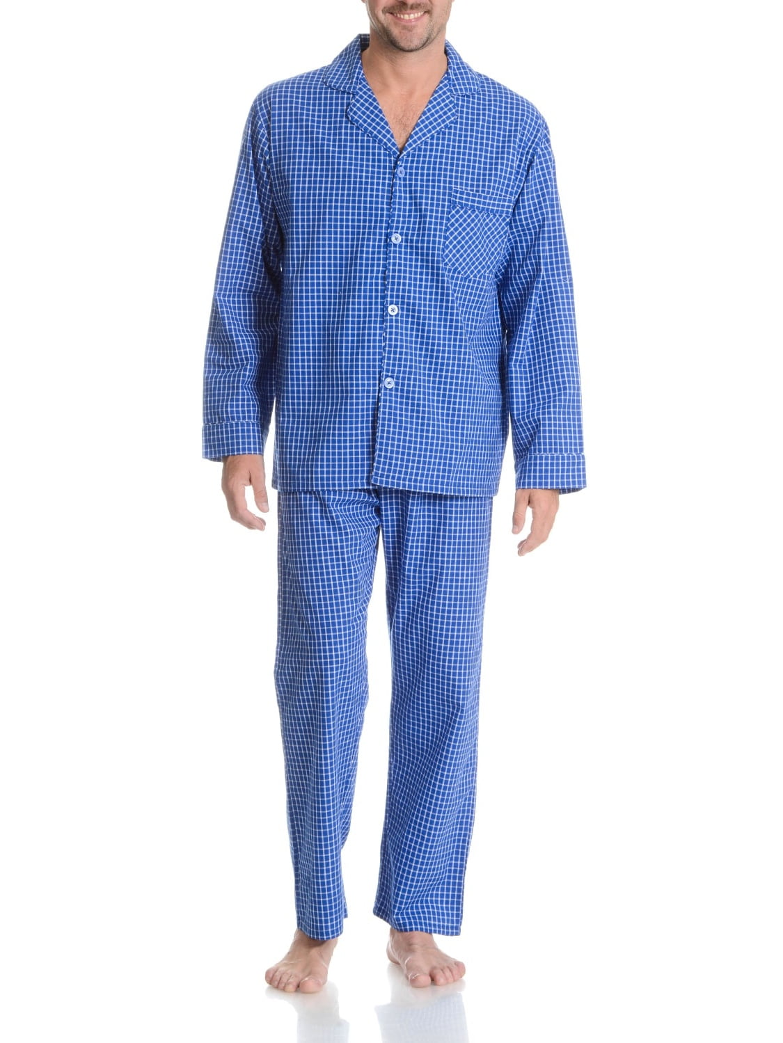 Hanes - Men's Hanes 4016 Classics Broadcloth Woven Pajama Set - Walmart ...