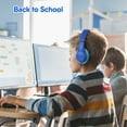 thumbnail image 2 of Mpow Kids Headphones with Microphone, 85/94dB Safe Volume Limit, over Ear Headphones for School Travel, Blue, 2 of 11