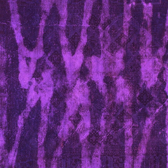 Ahgly Company Indoor Square Abstract Pink Modern Area Rugs, 7' Square