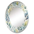 thumbnail image 2 of Designart "Blue Watercolor Leafscape" Botanical Spiral Round Wall Mirror - Oval Printed Decorative Mirror - Multiple Color Options, 2 of 5