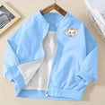 thumbnail image 2 of Asxite Toddler Fashion Casual Loose Print Zip Up Jacket Stand Collar Long Sleeve Fall Winter, 2 of 7