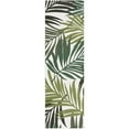 thumbnail image 2 of Stunning Transitional 2' x 7' Cream and Green Polypropylene Outdoor Area Rug, 2 of 7