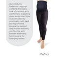 thumbnail image 7 of MeMoi Women's Corduroy Back Boning Support Maternity Leggings (Small, Black), 7 of 7