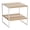 Coastal Oak, variant on Household Essentials Jamestown Square Side End Table with Storage Shelf Coastal Oak Rustic Wood Grain and White Metal