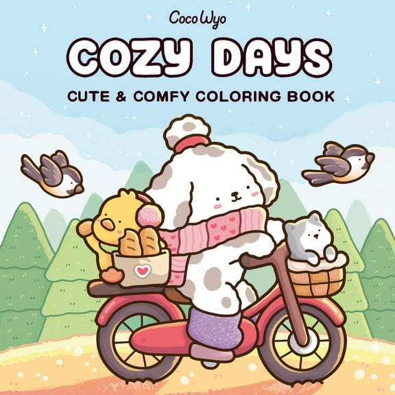 Cozy Days: Coloring Book for Adults and Kids, 96 pages (Paperback)