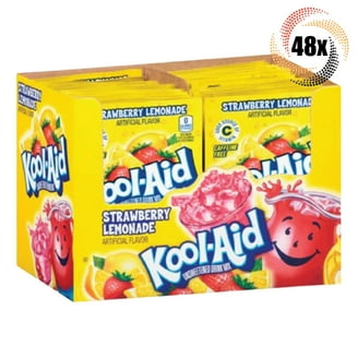 Full Box 48x Packets Kool-Aid Blue Raspberry Lemonade Caffeine
